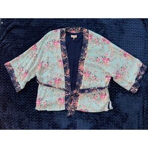 Anthropologie X Rachel Beaded Kimono Wrap Topper Size One Size‎